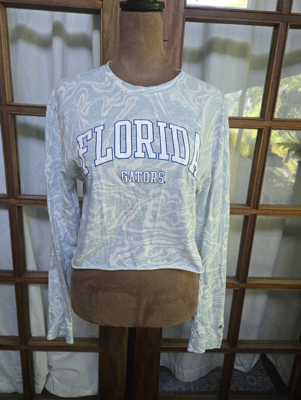 Champion Light Blue Marble 'Florida Gators' Crewneck Sweatshirt